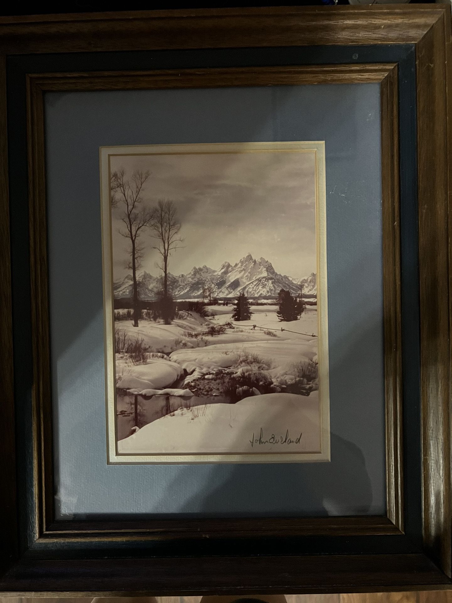 Signed John Eveland Mounted Photograph