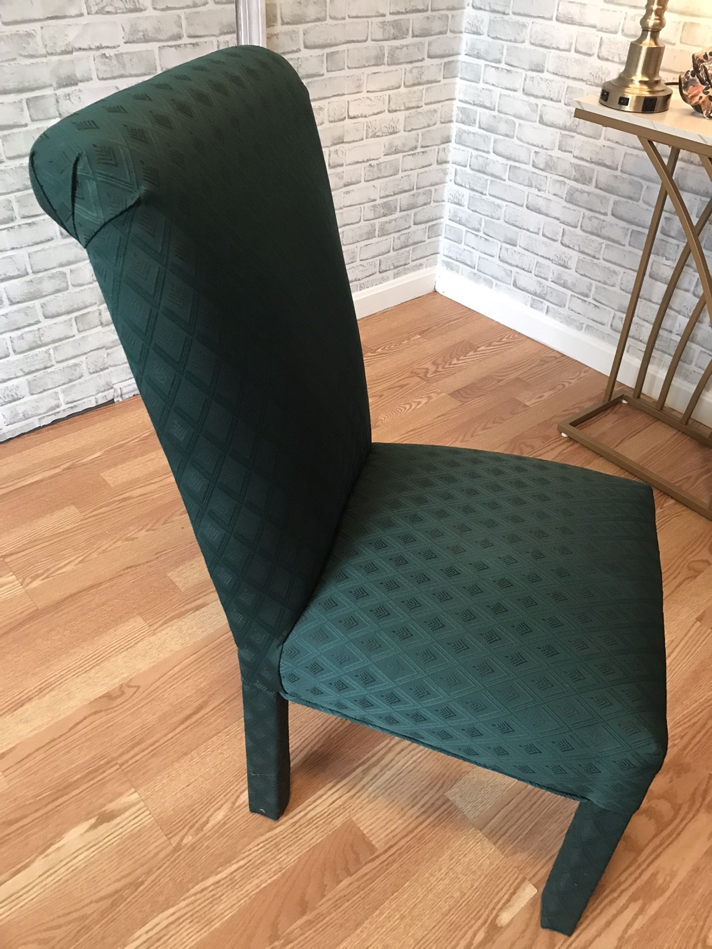 Forest green Fabric Parsons Chair