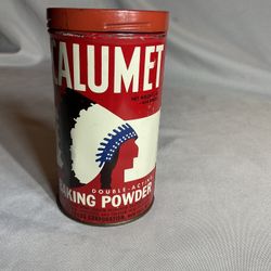 Vintage Calumet 1 Pound Baking Powder Red Tin Can
