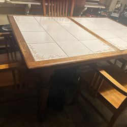 Table With Tile Top 