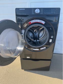 Samsung  front loader washer with pedestal