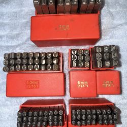Steel Hand Punch Kit Set, Both Letters and Numbers 3.0mm 5.0mm 6.0mm Stamping