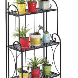 3-Tier Metal Plant Stand, 44” Tall