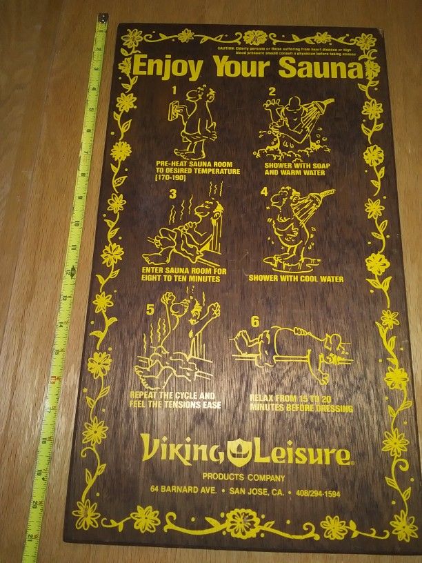Retro Sauna Sign
