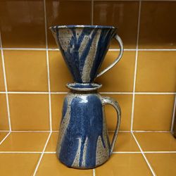 Vintage Ceramic Pour Over Coffee Maker Set