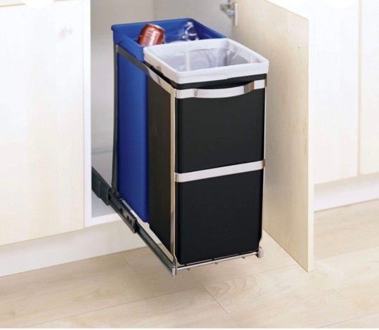 Simple Human Slide Trash And Recycling 