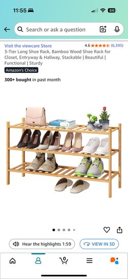 3-tier Bamboo Shelf