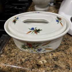 French Apilco Porcelain Cover Casserole