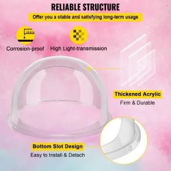 538** 20.5" Diameter Candy Floss Cover for Candy Floss Maker Machine 52cm Dome Shield Cover of Commercial Candyfloss Machine Dome Cover Shield Cover (