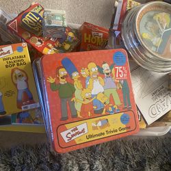 Box of Simpsons Merchandise