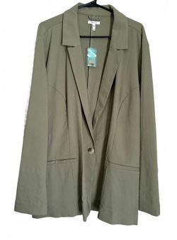 Maurices NEW Blazer Jacket Olive Green Size 3X Classic Office Work City Chic