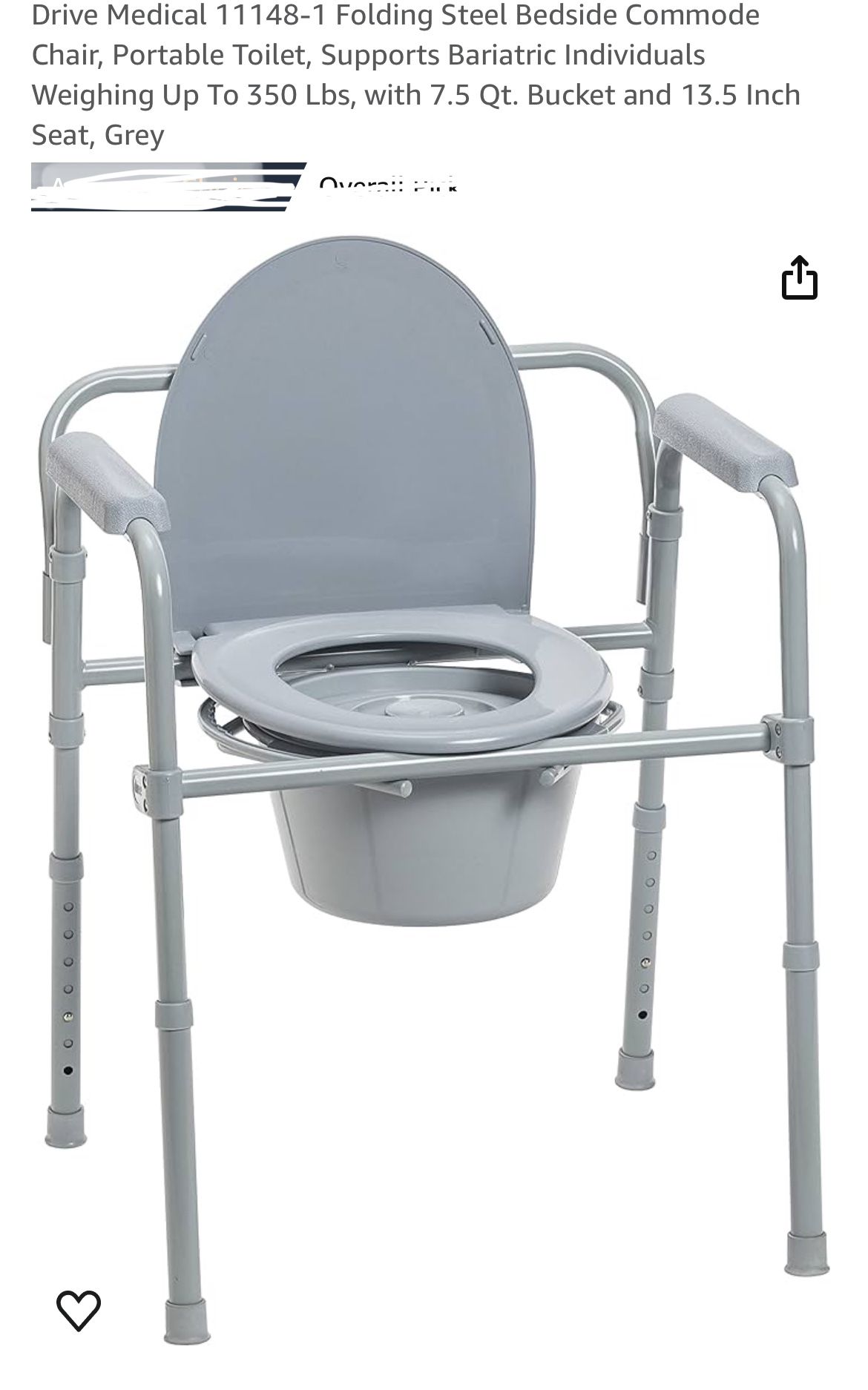 Drive Commode 11148-1 New In Box (unopened)