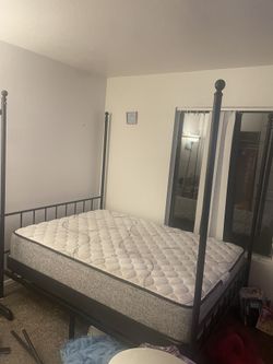 Canopy Bed frame Mattress And Box Spring