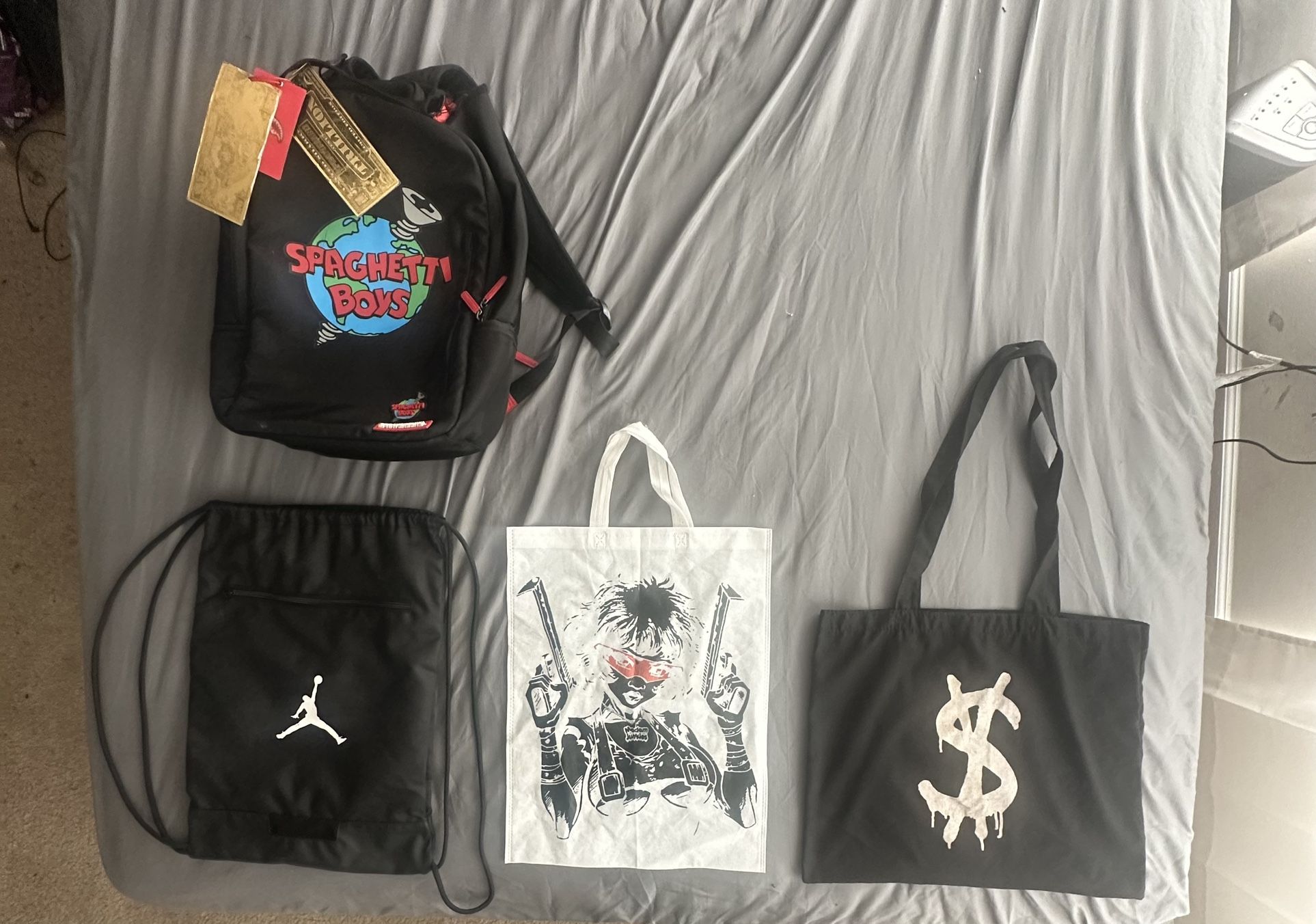 Streetwear Bags (ALL FOR $50) (Ksubi, Sprayground, ModernJunkies, Jordan)