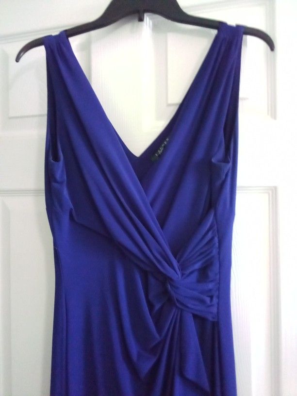 Ralph Lauren Sleeveless Cobalt Blue Dress