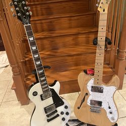Epiphone Les Paul Muse and Squier Classic Vibe Thinline Telecaster (Mint)