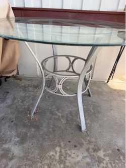 Table with glass top