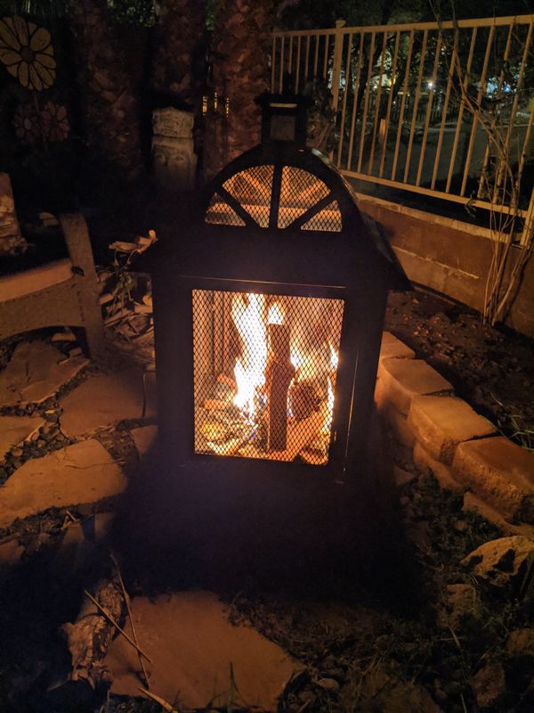 Fire pit. Beautiful Pagoda Style Fire Pit. Heavy guage sturdy steel