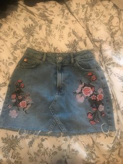 Top shop jean skirt