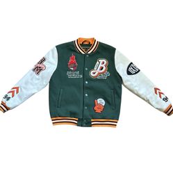 Bleecker & Mercer Green League of my Own Varsity Jacket Size: L