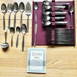 Vintage Stainless Steel 12 Full Plate Setting