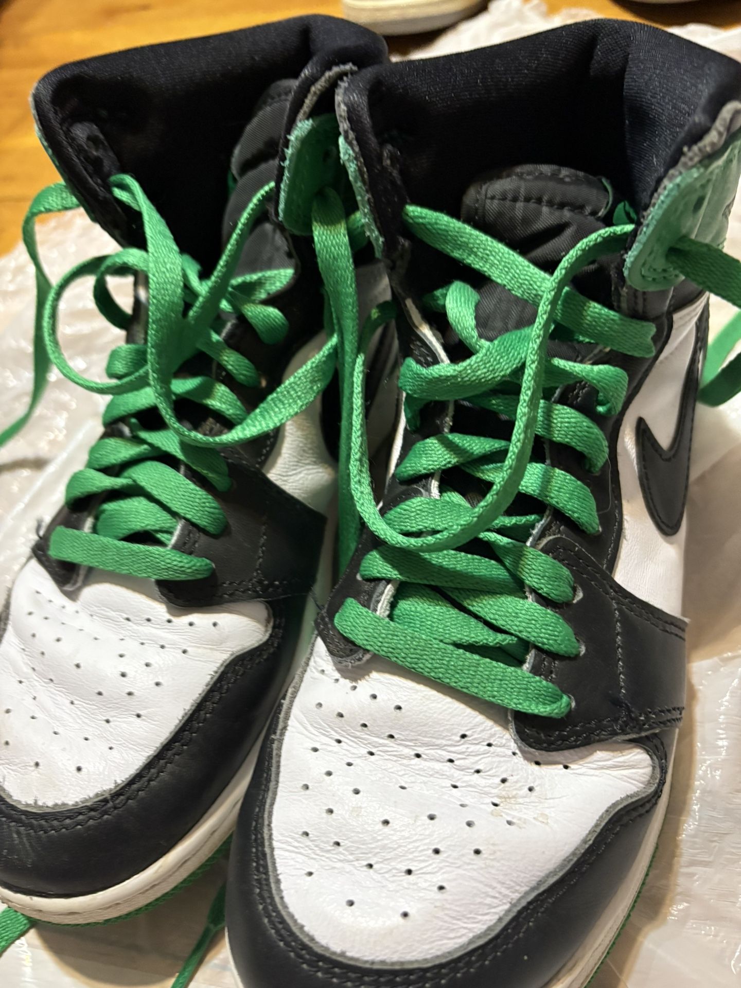 High Green Jordan 1 kids size 6