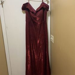 Morgan & Co Red shimmery prom

dress