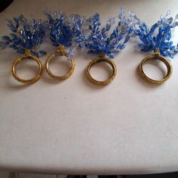 Glass New No Box Glass Beads Naplin Holders