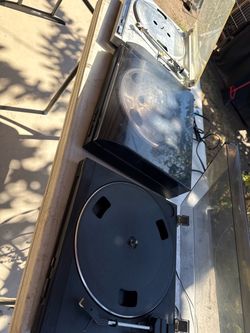 Vintage record players as is