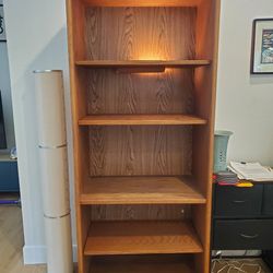 Vintage Wooden 5-tier Bookshelf