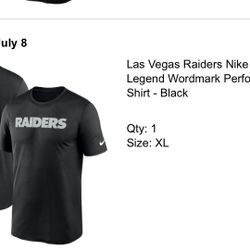 Las Vegas Raiders Nike Primetime Legend Wordmark Performance T-Shirt - Black 