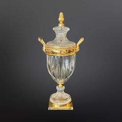 Large French Urn Crystal Bronze  24” Tall 