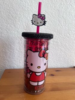 Hello Kitty Plastic Tumbler with Straw