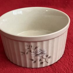 SOUTHHAMPTON STONEWARE RAMEKIN SOUFFLE DISH BOWL FLORAL JAPAN 