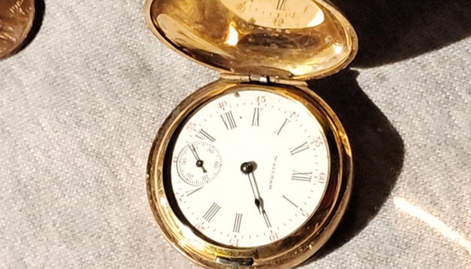Waltham Pocket Watch  14kt Gold Time Piece
