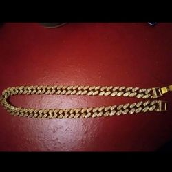 New Cuban Chain With Lab Diamonds 