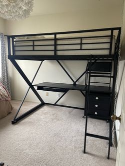 Loft Bed with Nightstand