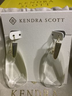 reduced! Kendra Scott, Brand, New Contemporary, Crystal Drop Earrings. Bold And Modern!