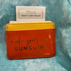 550-MTT New PU Vegan Leather Credit Card Wallet “Make Your Own Sunshine”