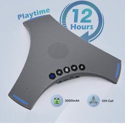 Conference Bluetooth Speaker Microphone - AI Noise Cancellation, Compatible w all Meeting Room Apps