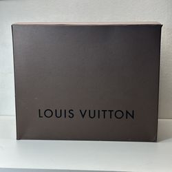 Authentic Louis Vuitton Large Rigid Gift Box Brown Storage Container