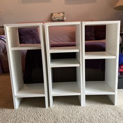 3 Storage Shelves 12” x 12” x 30”H w/ Adjustable Center Shelf/Shelves *See Below ⬇️ 