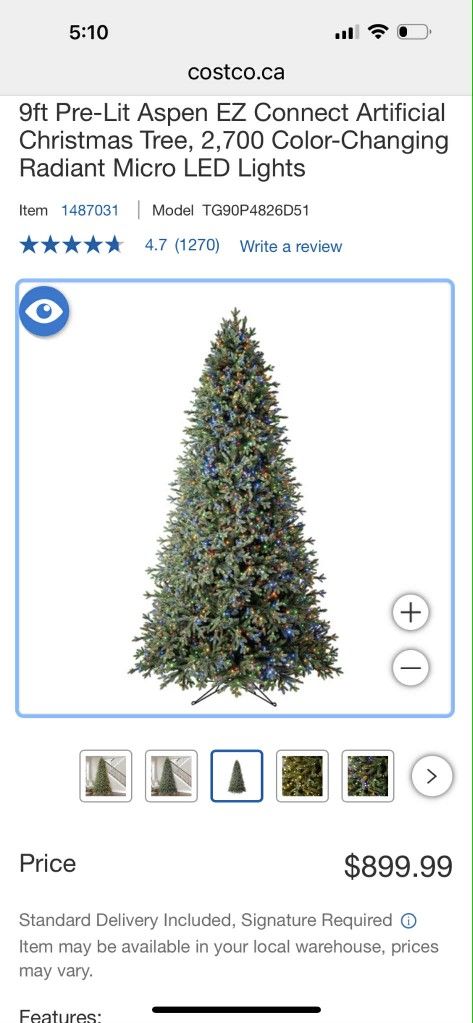 LAST 9FT CHRISTMAS TREE FRM COSTCO NEW