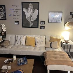 White Leather Futon Sofa