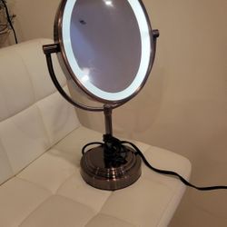 Antique Colored Lighted Makeup Mirror 