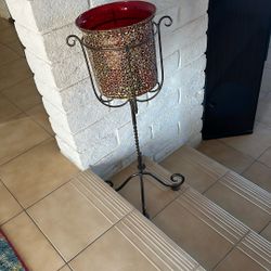 Pier One Glass & Metal Candle Holders