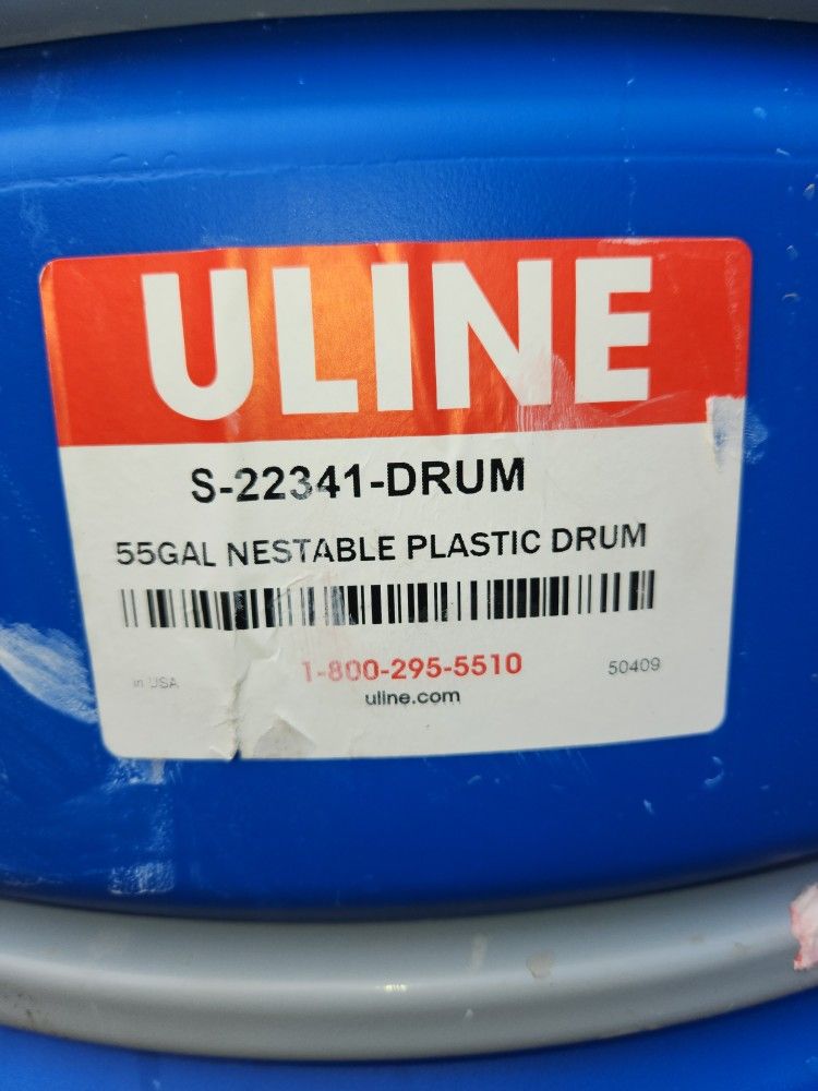 Uline S-22341 Nestable 55 Gallon Drums