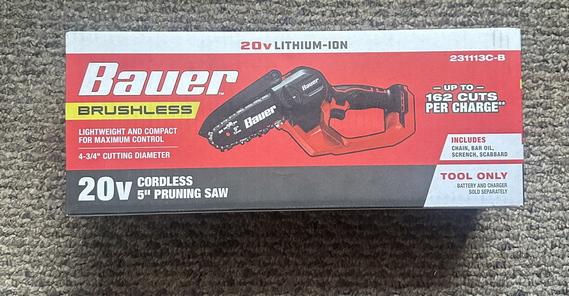 Bauer Hand Chainsaw 20v Brand New!!