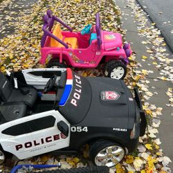 Police Car And Barbie Car 