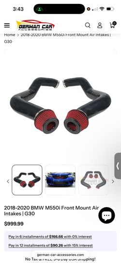 Lci m550 intakes